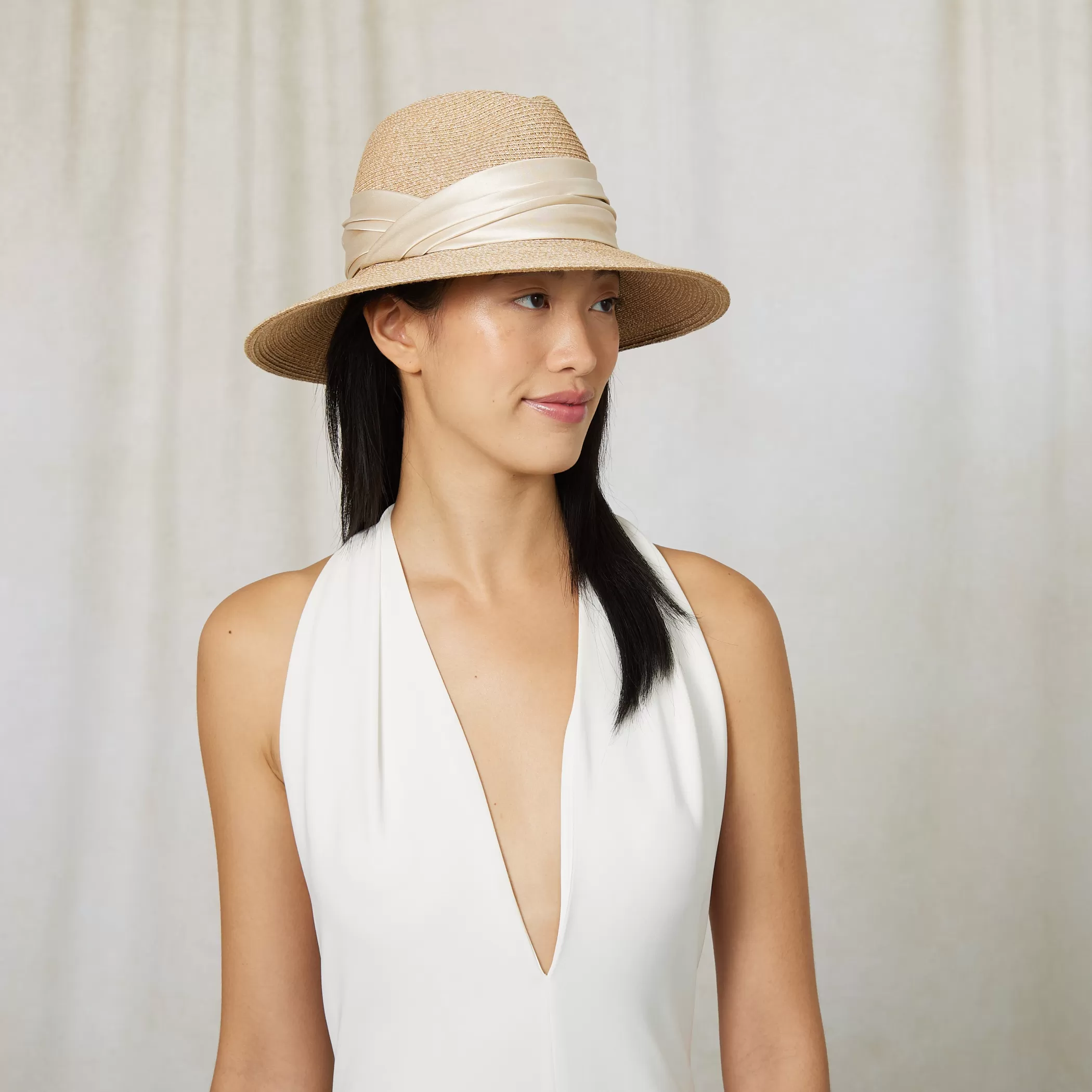 Sale Courtney In W/Cream Band Women Fedora