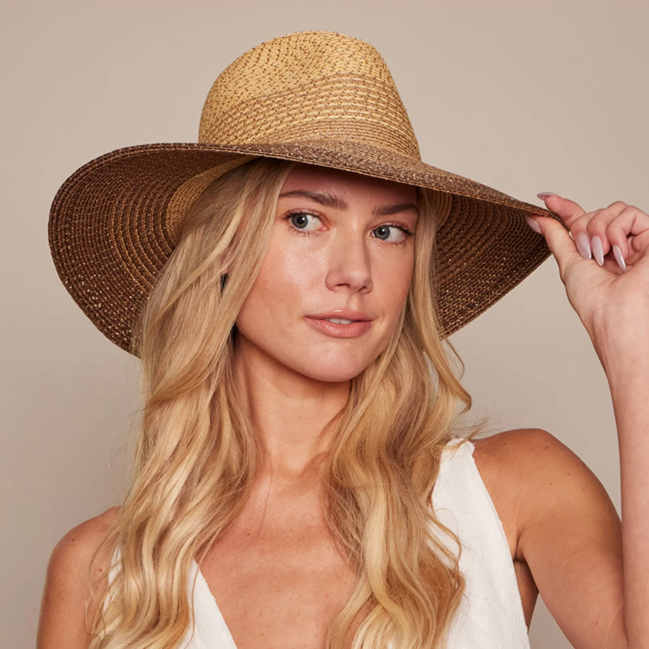 Shop Emmanuelle In/Camel/Chocolate Women Fedora