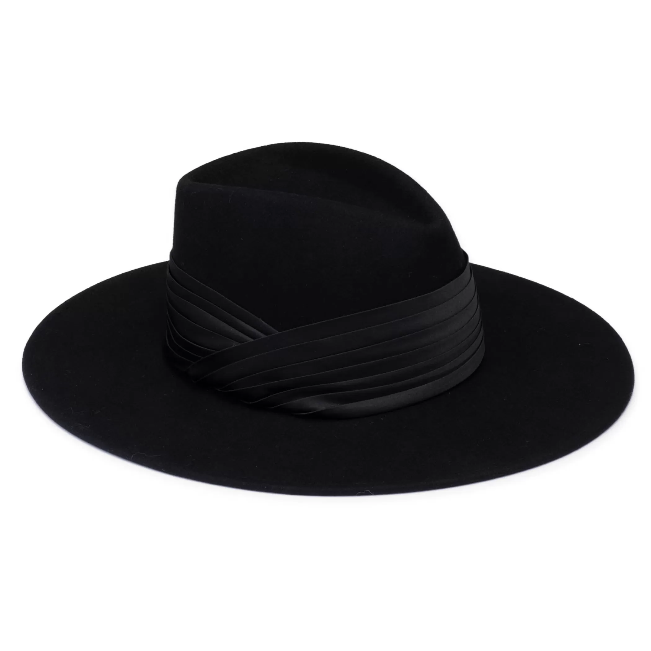 Clearance Harlowe In W/Satin Pleated Band Women Fedora