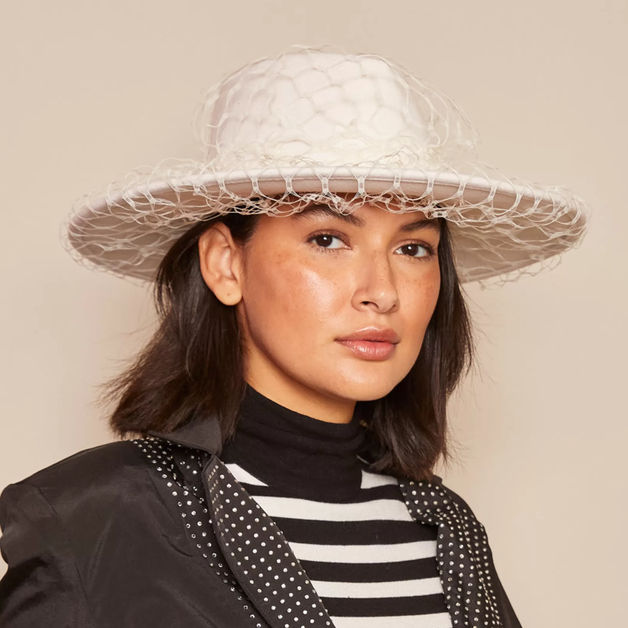 New Harlowe In W/Veil Women Fedora