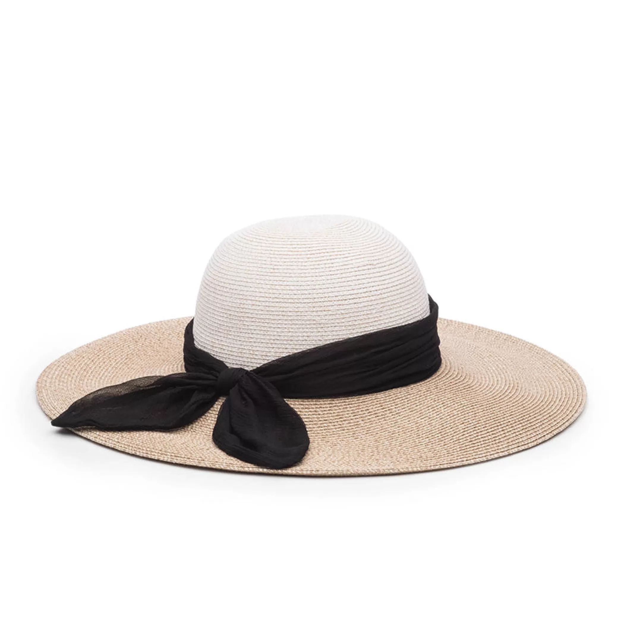 Sale Honey In Bone/Sand With Black Scarf Women Sunhat